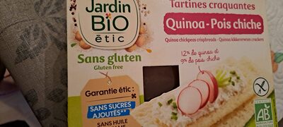 Tartines craquantes quinoa - pois chiche sans gluten