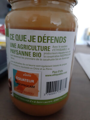 Beurre bio cacahuète