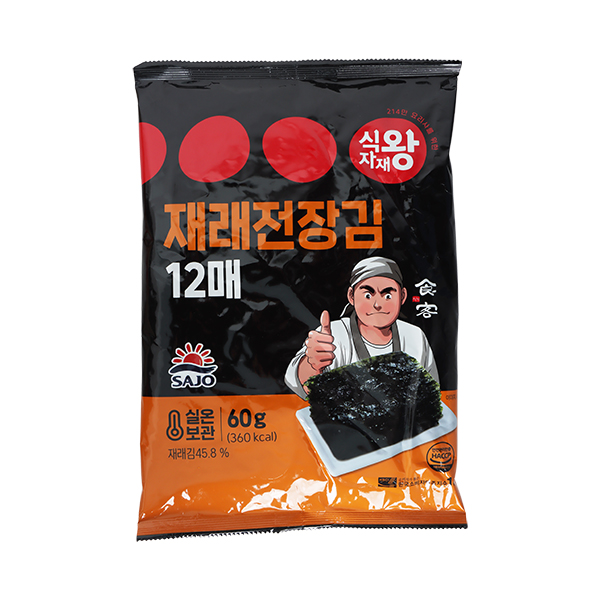 [식자재왕] 재래전장김 60g (12매)