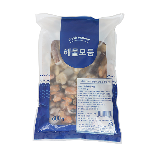 [푸디스트전용] 중국산 냉동 해물모듬 800g