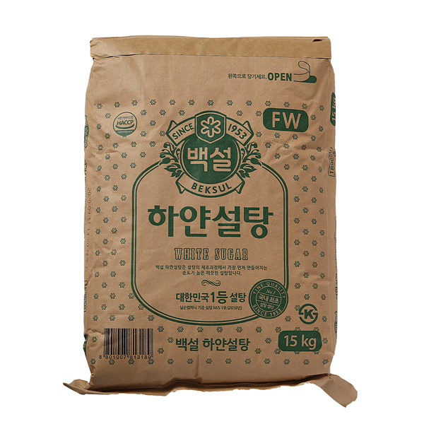 [백설] 하얀설탕(정백) 15kg